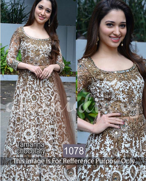 KMOZI TAMANNA CHOCOLATY ANARKALI SUIT ONLINE SHOPPING